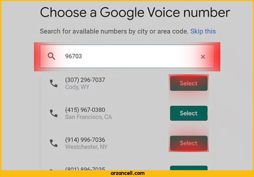 شماره مجازی برای اکانت گوگل ویس