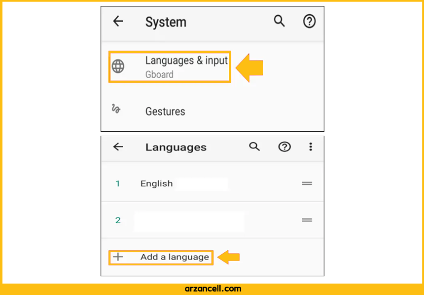 تغییر زبان واتساپ با تنظیمات گوشی