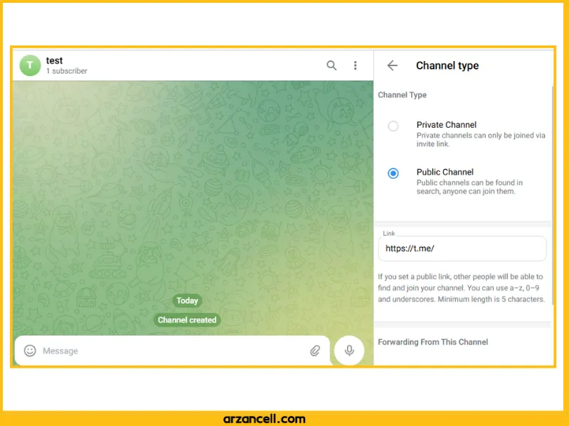 نحوه ساخت کانال عمومی در تلگرام