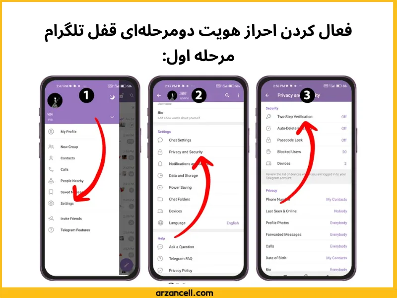  احراز هویت دومرحله‌ای تلگرام را چگونه فعال کنیم؟